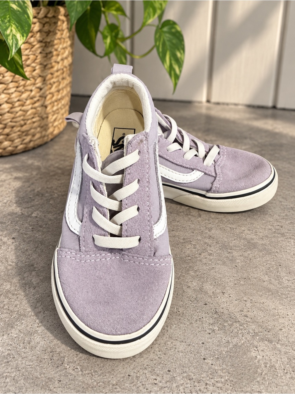 Vans Kids Lilac Suede Old Skool Sneakers 9